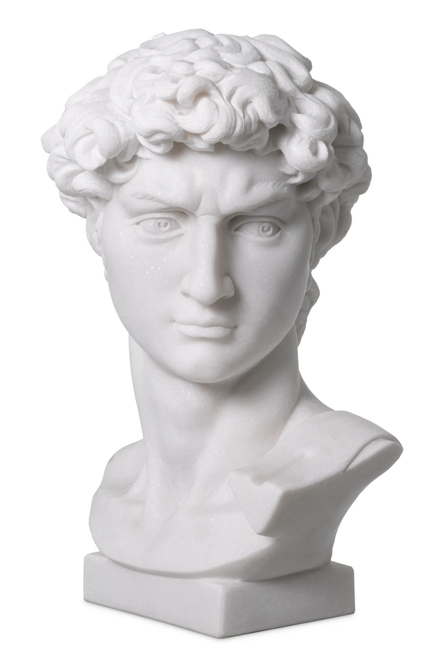 White Marble Head Sculpture | Eichholtz David | Oroa.com