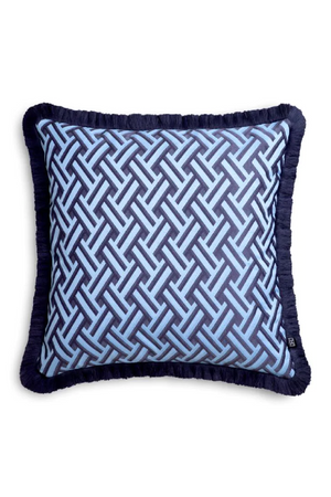 Dark Blue Fringed Cushion | Eichholtz Doris | Oroa.com