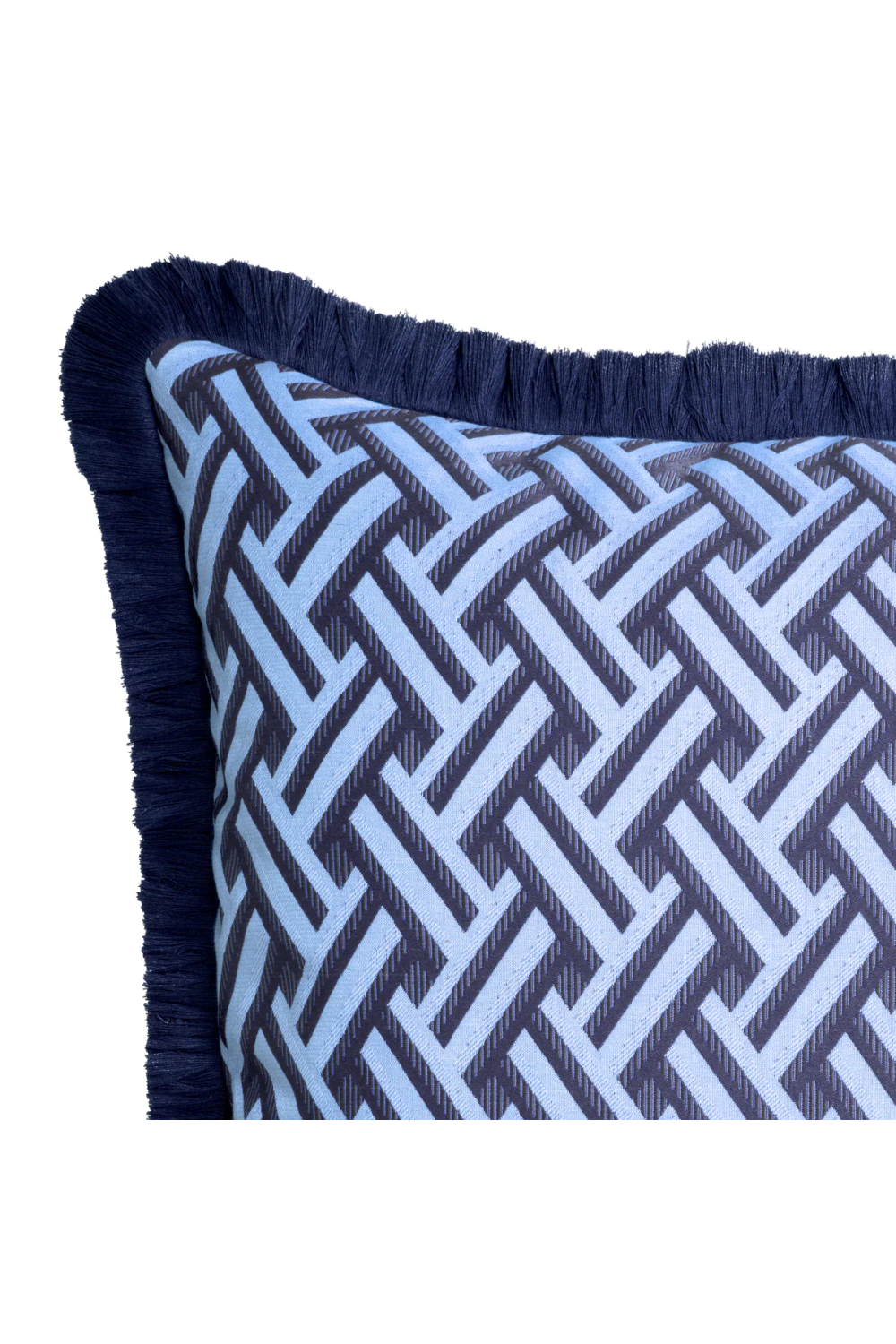 Dark Blue Fringed Cushion | Eichholtz Doris | Oroa.com