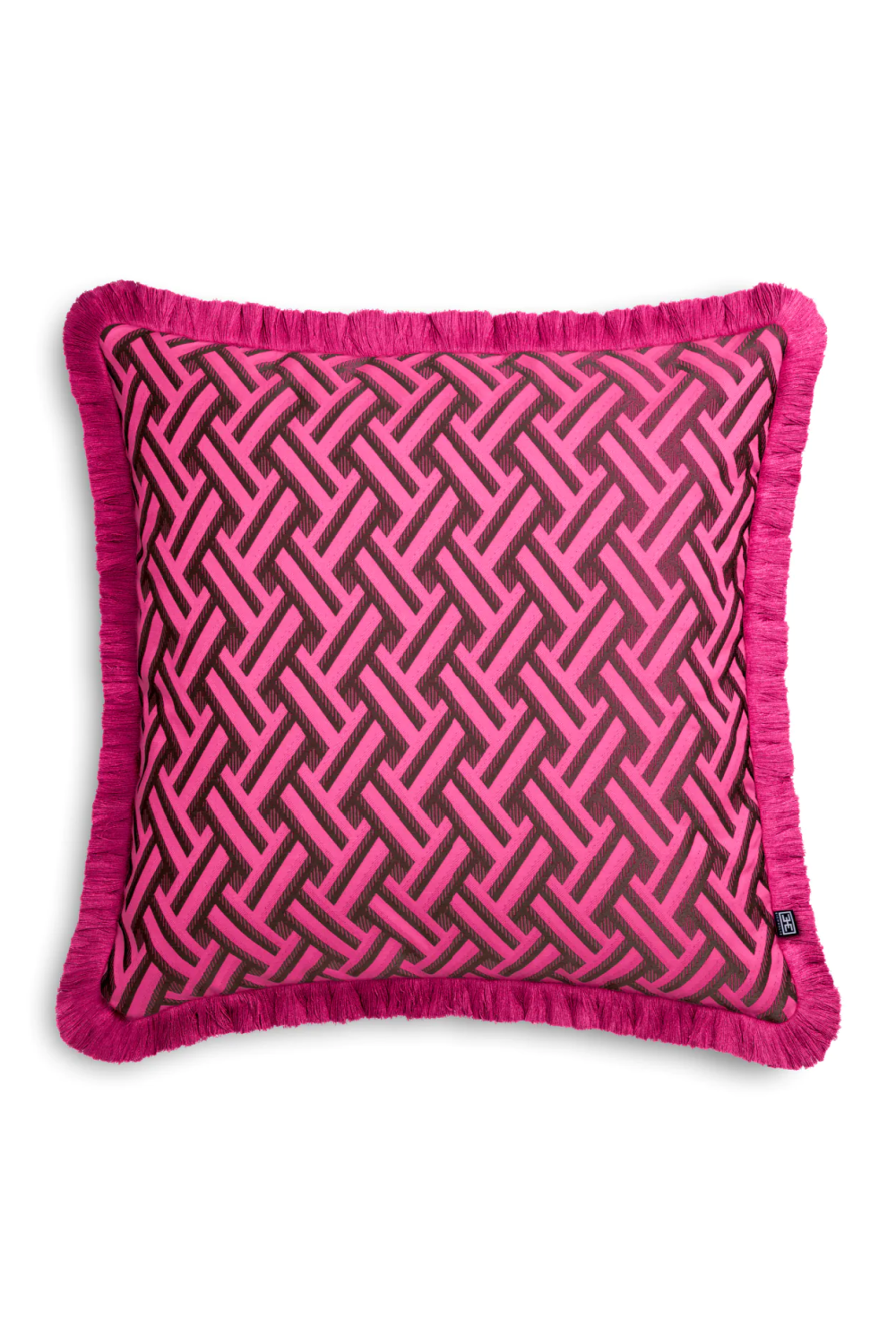 Dark Pink Fringed Cushion | Eichholtz Doris | Oroa.com