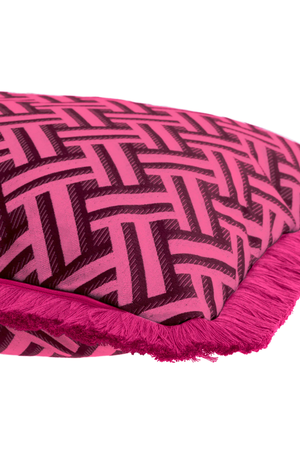 Dark Pink Fringed Cushion | Eichholtz Doris | Oroa.com