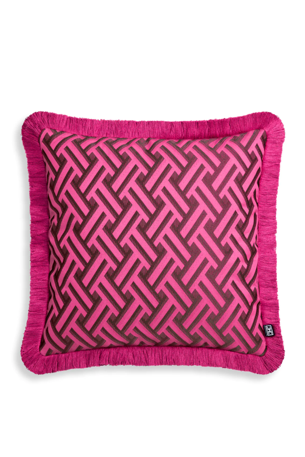 Dark Pink Fringed Cushion | Eichholtz Doris | Oroa.com