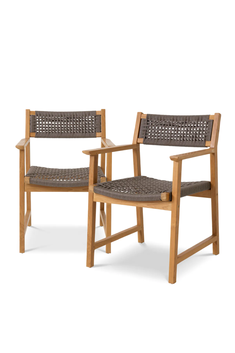 Gray Weave Outdoor Dining Chairs (2) | Eichholtz Cancun | Oroa.com