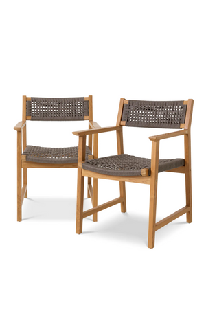 Gray Weave Outdoor Dining Chairs (2) | Eichholtz Cancun | Oroa.com