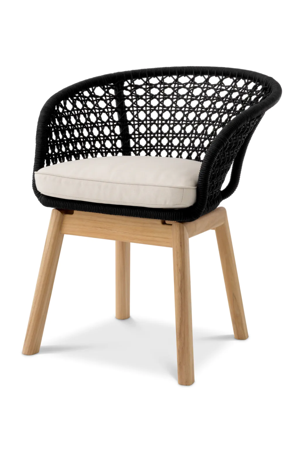 Modern Rope Outdoor Dining Chair, Eichholtz Trinity