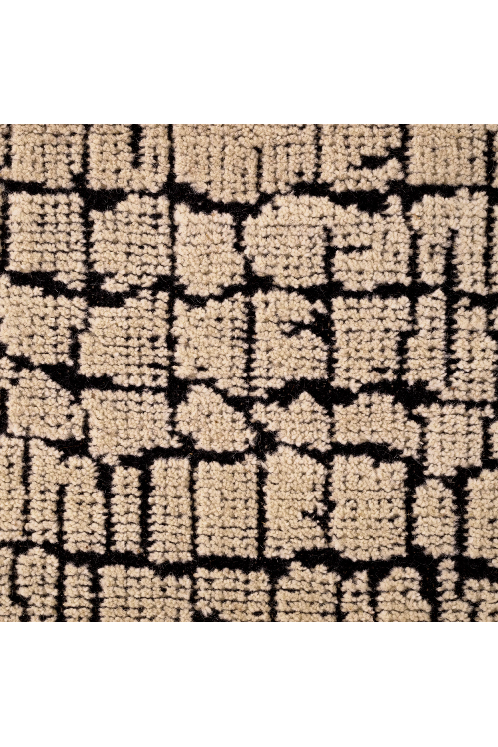 Black Patterned Wool Carpet | Eichholtz Nirvana | Oroa.com