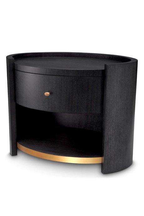 Oval Gray Oak Nightstand | Eichholtz Rosemberg | Oroa.com