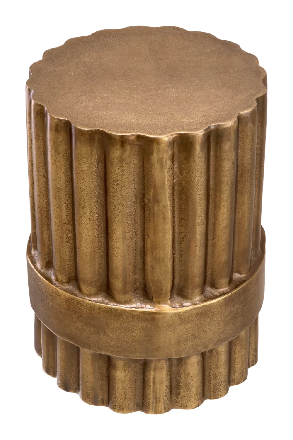 Antique Brass Fluted Side Table | Eichholtz Padua | Oroa.com