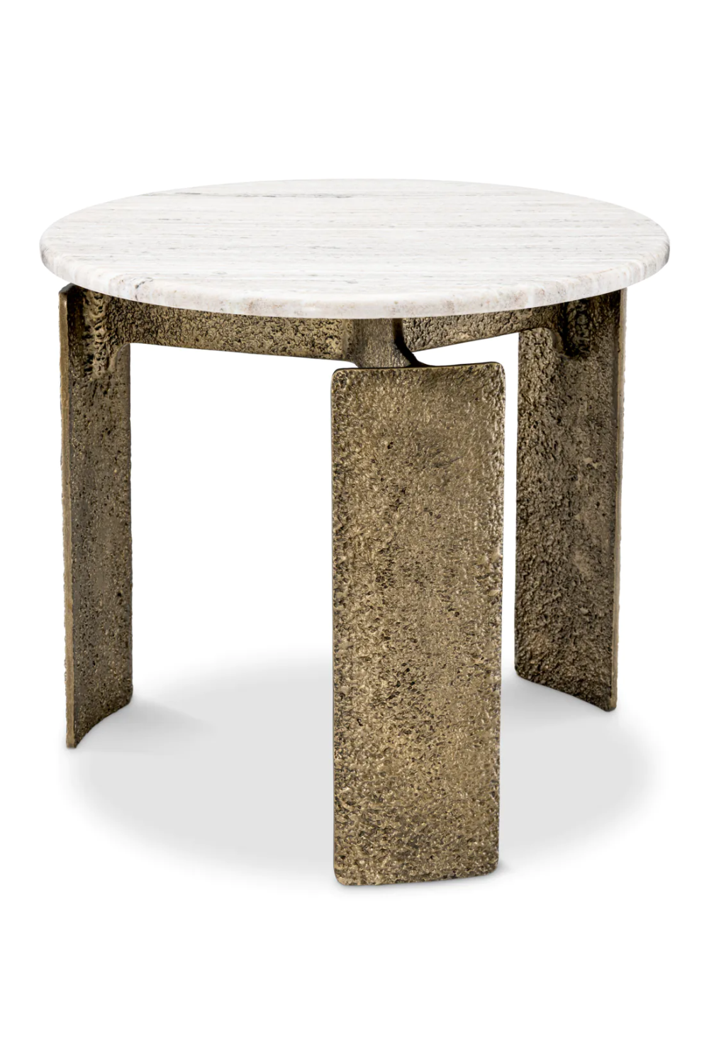 Round Beige Marble Side Table | Eichholtz Bodega | Oroa.com