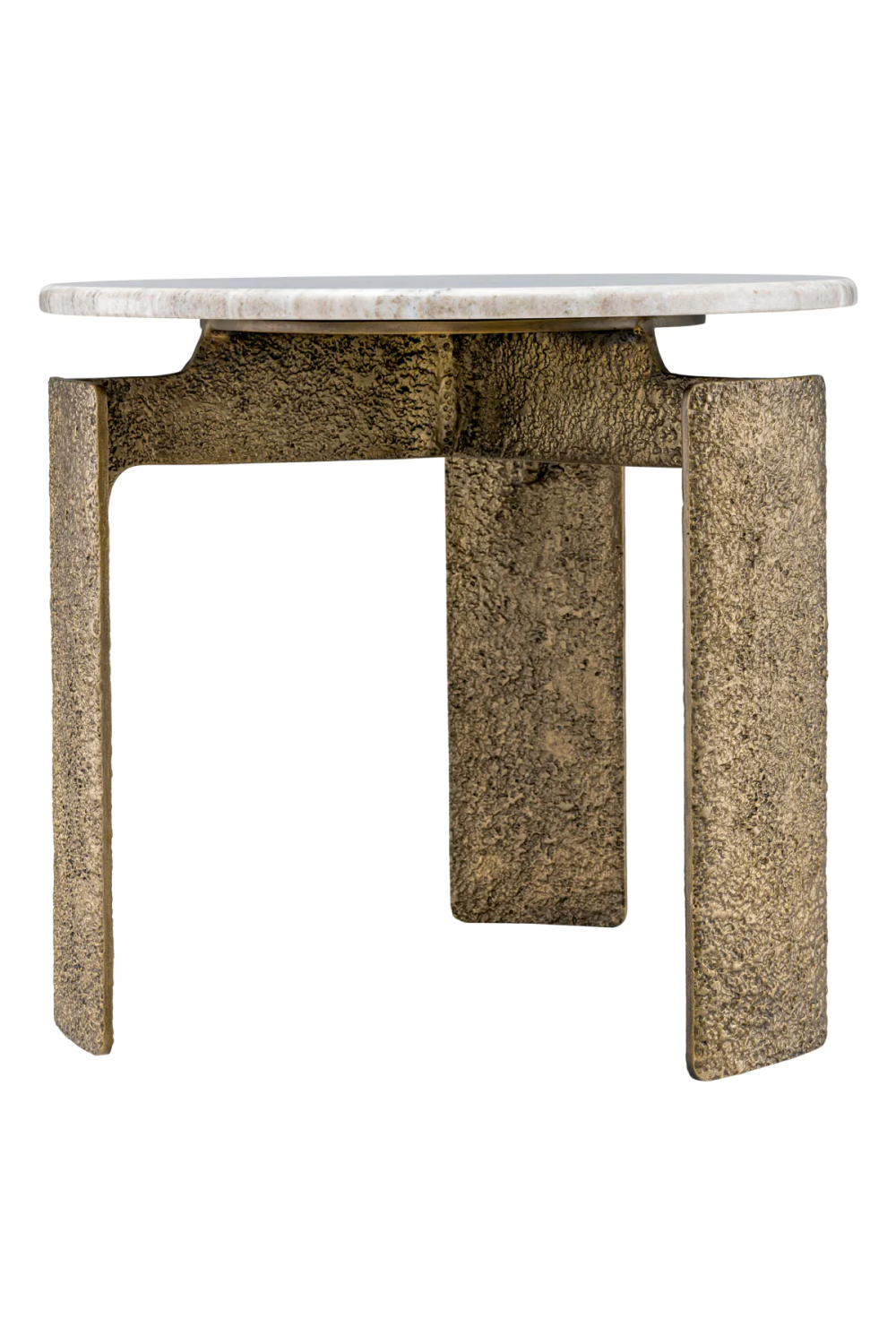 Round Beige Marble Side Table | Eichholtz Bodega | Oroa.com