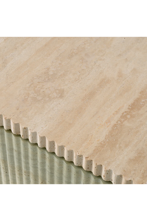 Square Travertine Pedestal Coffee Table | Eichholtz Brindisi | Oroa.com