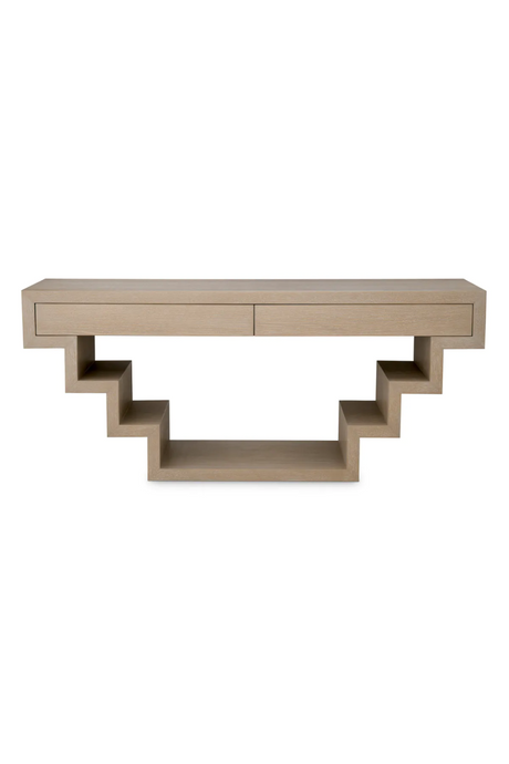 Oak Geometrical Console Table | Eichholtz Rialto | Oroa.com