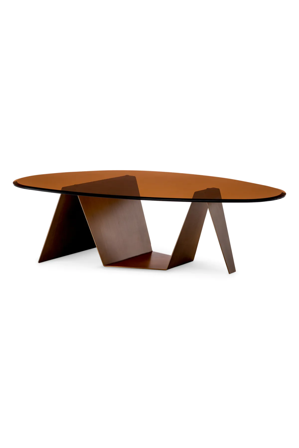 Oval Brown Glass Coffee Table | Eichholtz Lavello | Oroa.com