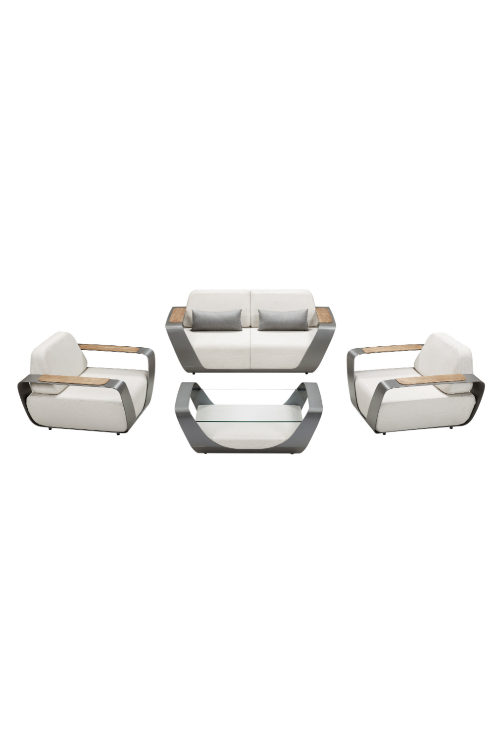 2-Seater Outdoor Lounge Set | Higold Pininfarina - White | OROA