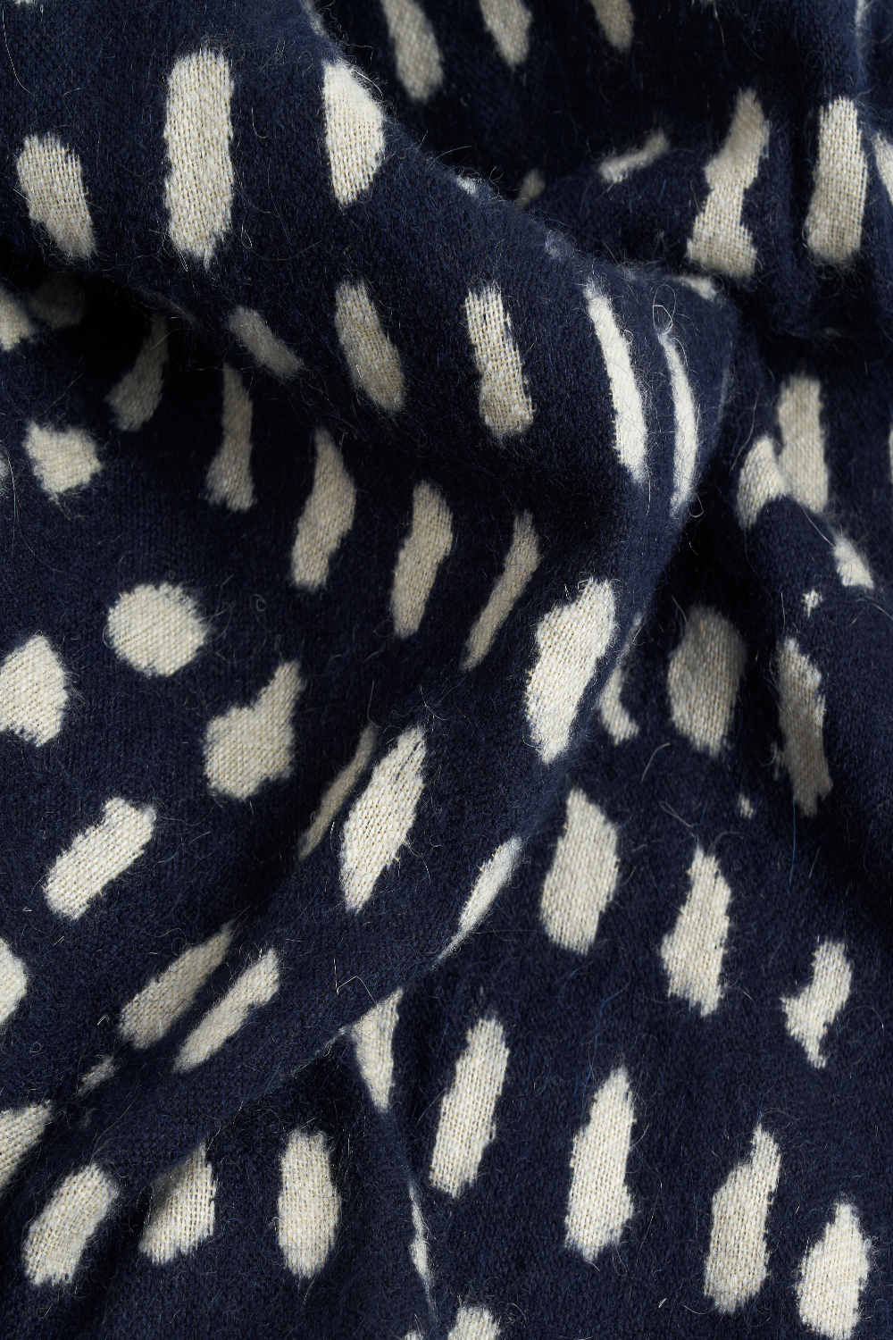 Navy Throw Blanket | Ethnicraft Dots | OROA TRADE