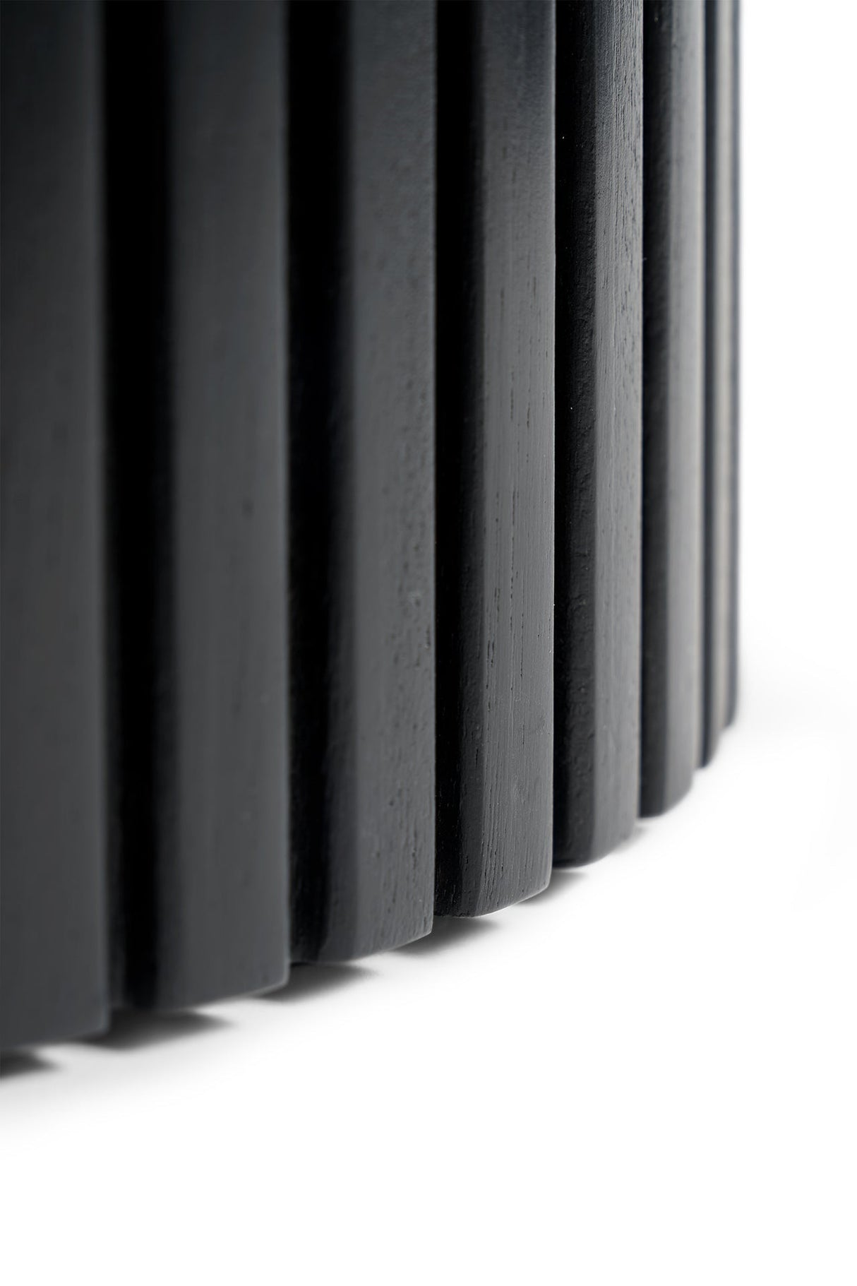 Cylindrical Black Mahogany Paper Basket | Ethnicraft Roller Max | OROA.COM