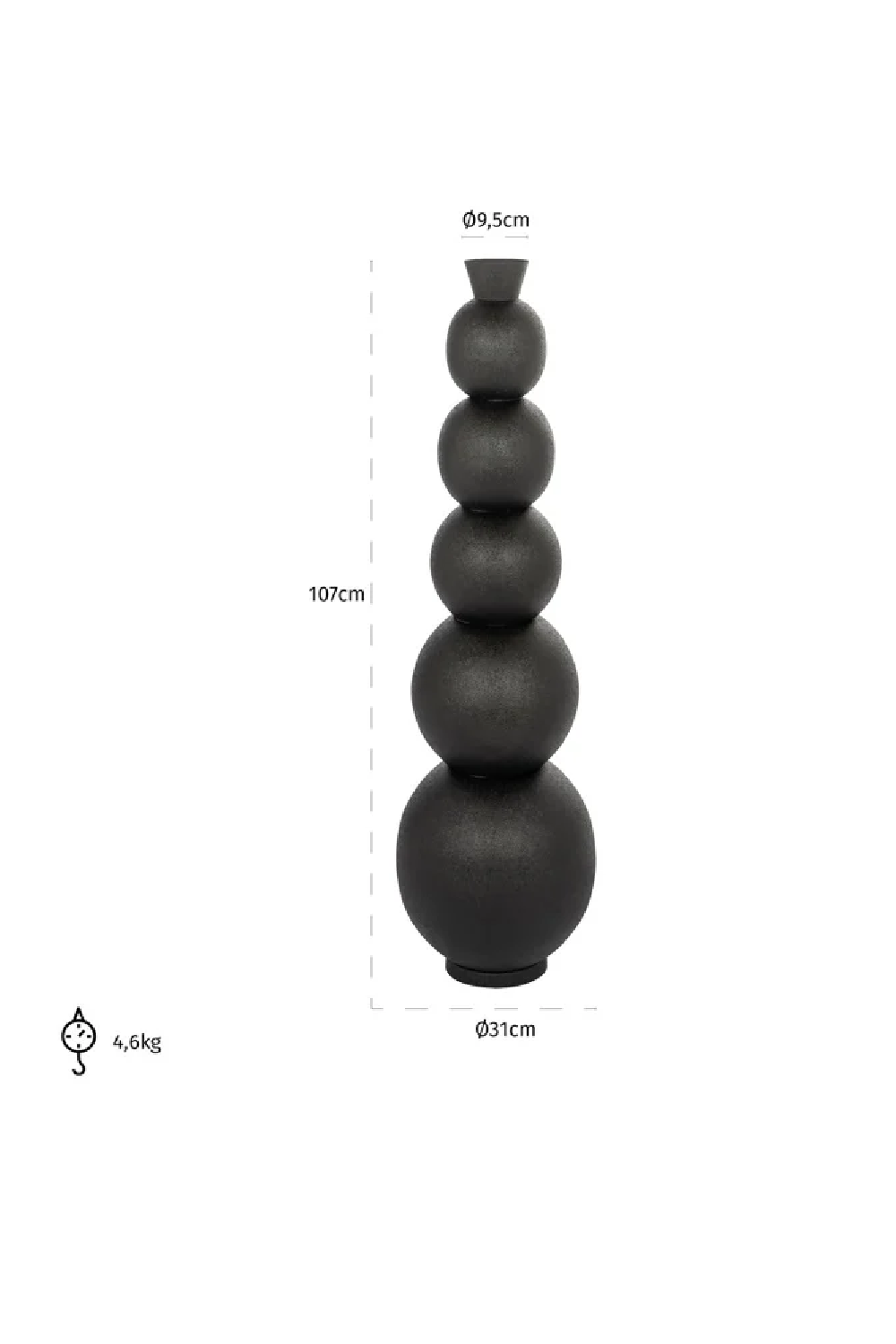 Black Layered Vase | OROA Sage | Oroa.com