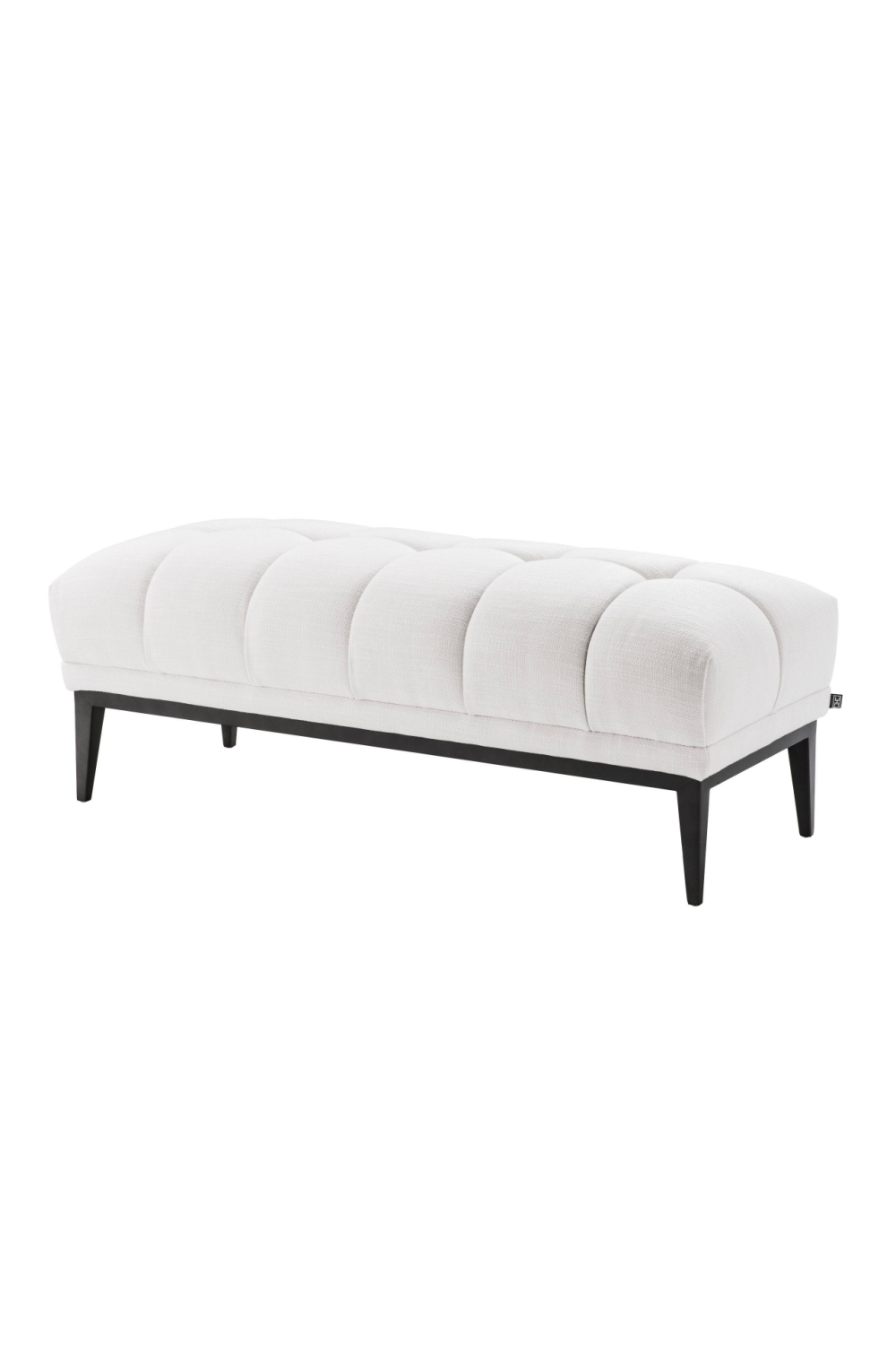 Mondial Avalon White Footstool, Eichholtz