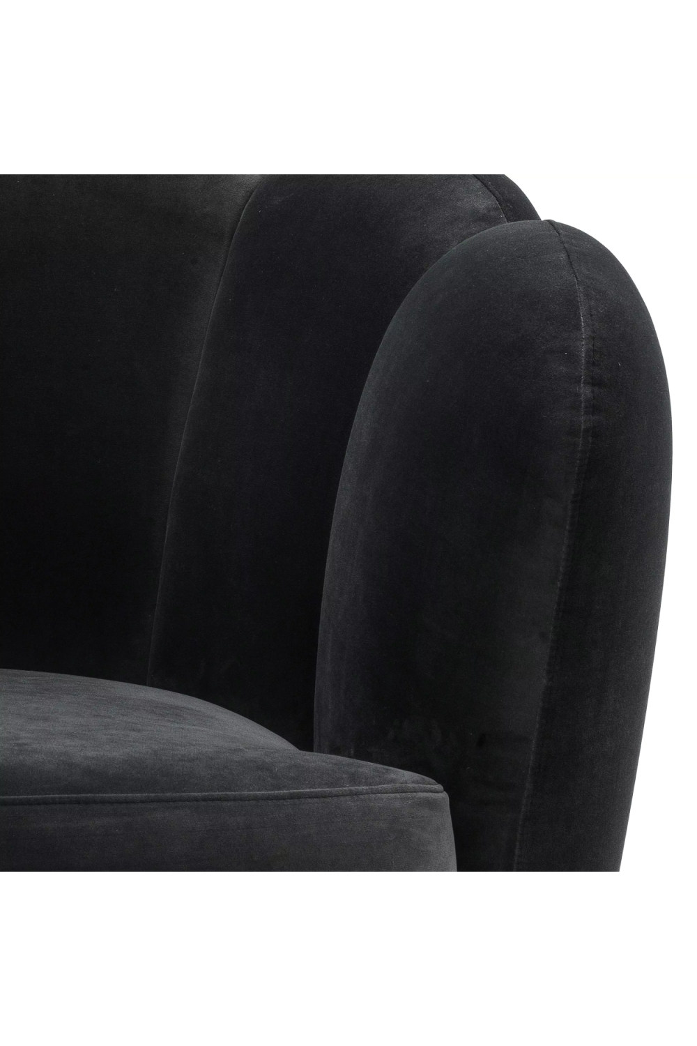 Gray Velvet Scalloped Swivel Chair | Eichholtz Mirage | Oroa.com