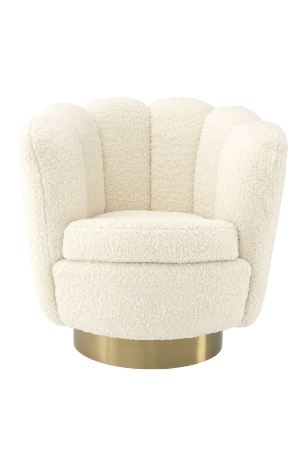 Cream Scalloped Swivel Chair | Eichholtz Mirage | Oroa.com