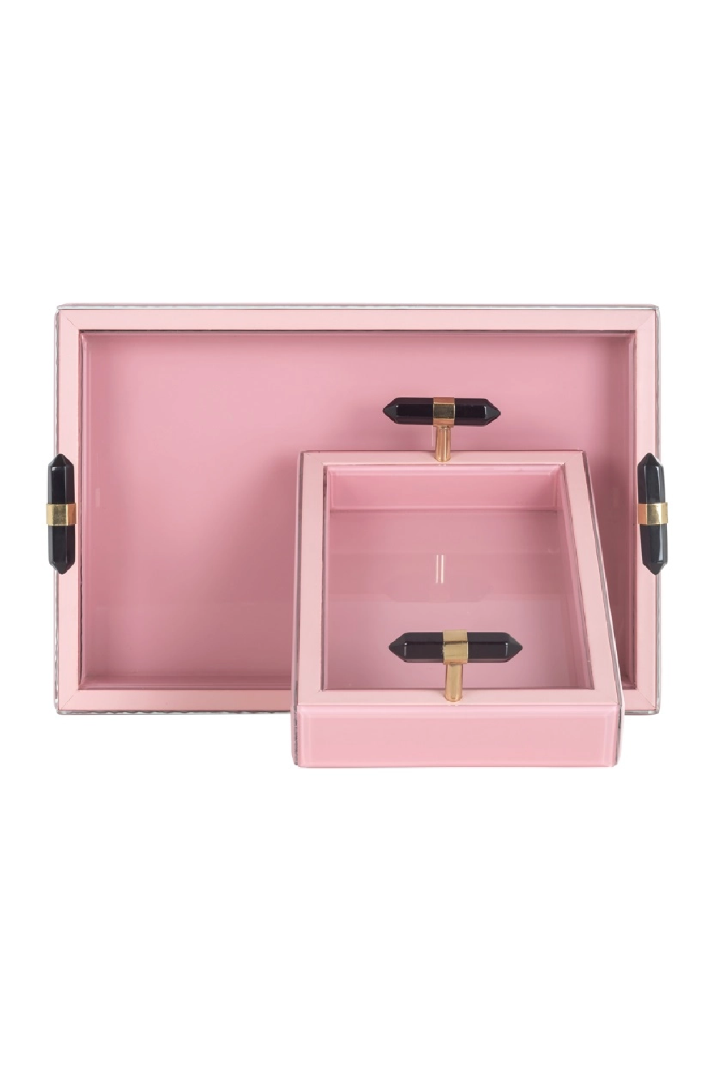 Modern Pink Tray Set (2) | OROA Vajen | Oroatrade.com