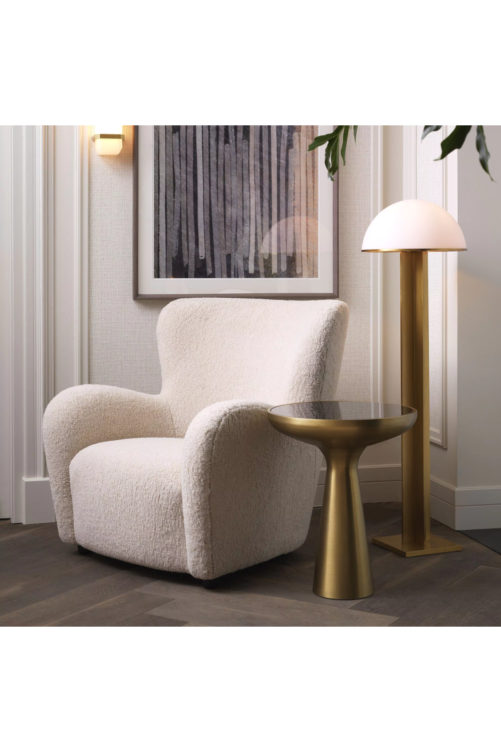 Cream Wingback Lounge Chair L | Eichholtz Svante | Oroatrade.com