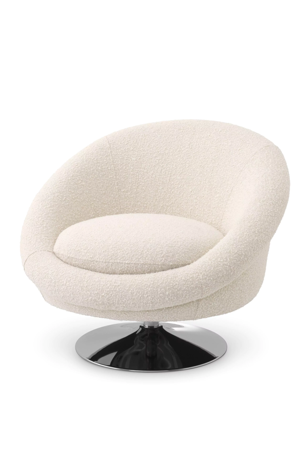 Cream Bouclé Swivel Tub Chair | Eichholtz Nemo | Oroa.com
