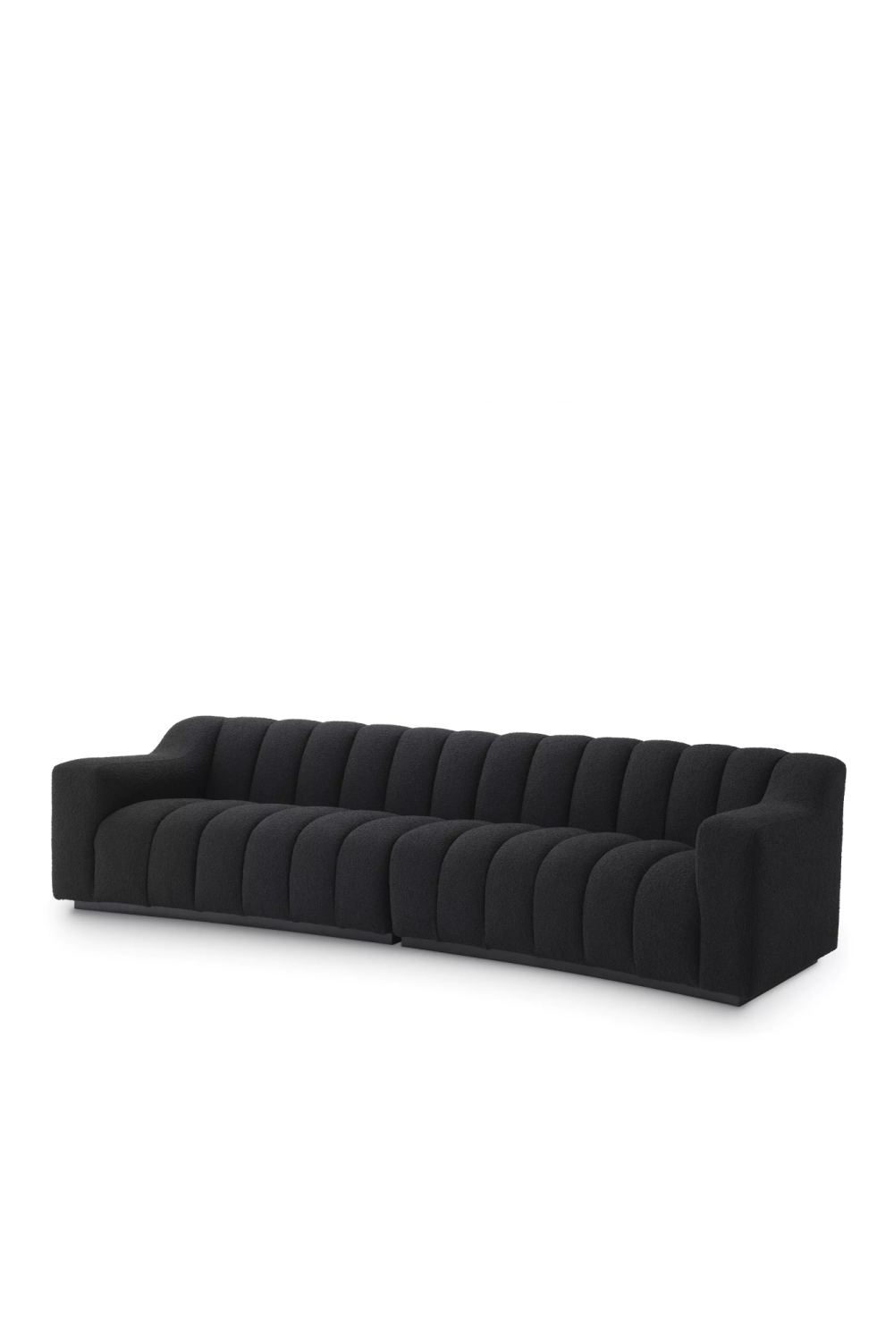 Black Bouclé Sofa, Eichholtz Kelly