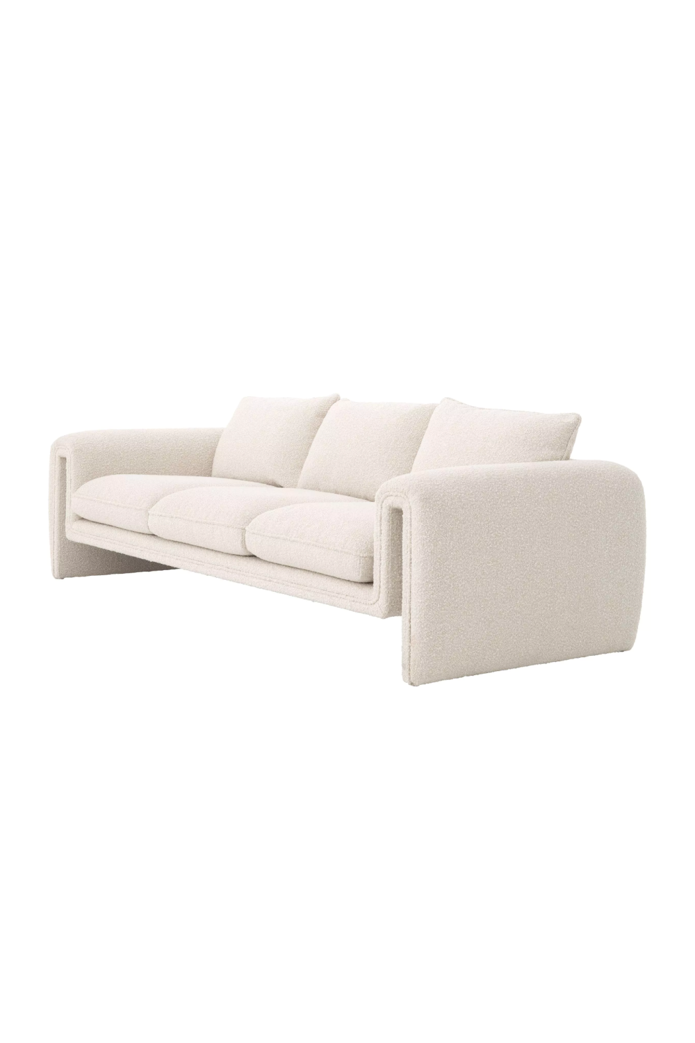 Cream Bouclé Upholstered Sofa | Eichholtz Tondo | Oroa.com