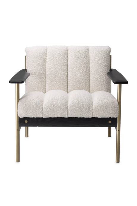 Cream Bouclé Channeled Armchair | Eichholtz Elan | Oroa.com