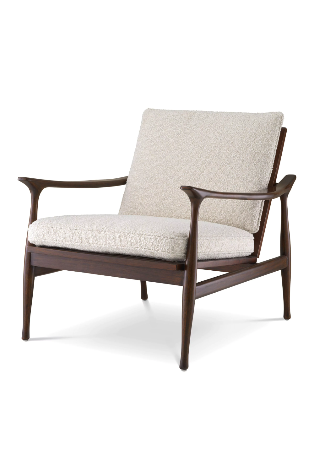 Wood Framed Bouclé Lounge Chair | Eichholtz Manzo | Oroatrade.com