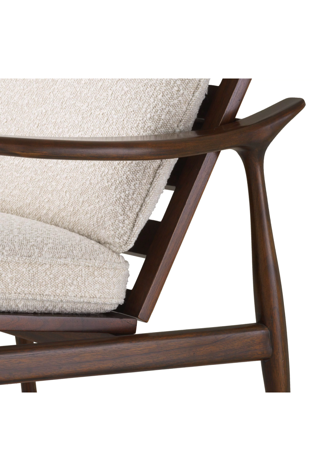 Wood Framed Bouclé Lounge Chair | Eichholtz Manzo | Oroatrade.com