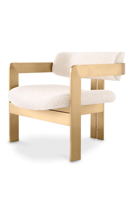 Cream Bouclé Modern Lounge Chair | Eichhotz Donato | Oroa.com