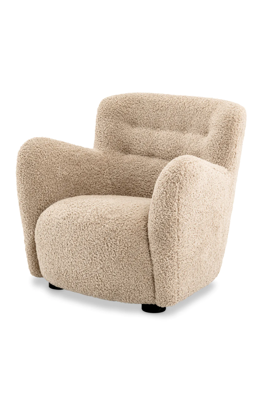 Beige Shearling Lounge Chair | Eichhotz Bixby | Oroa.com