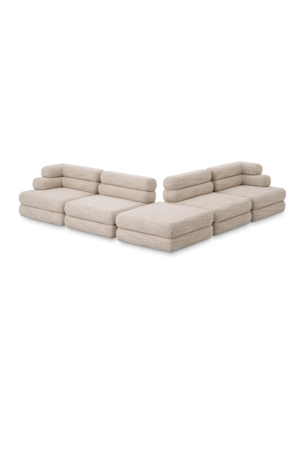 Beige Tiered Modular Sofa | Eichholtz Malaga | Oroa.com