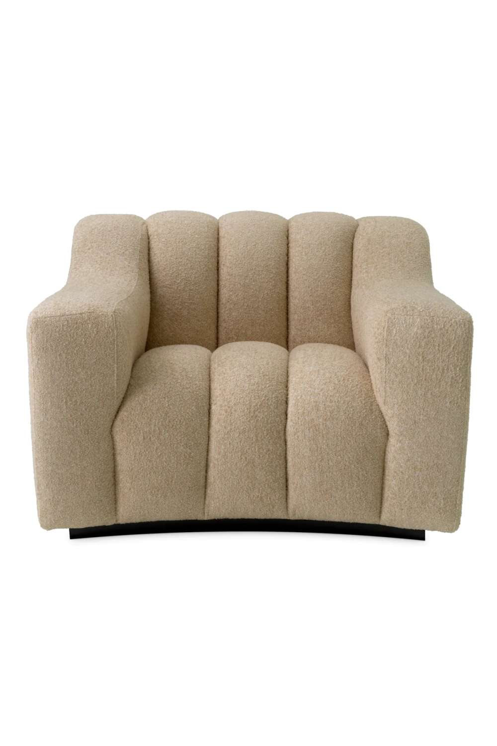 Beige Channeled Lounge Chair | Eichholtz Kelly | Oroa.com