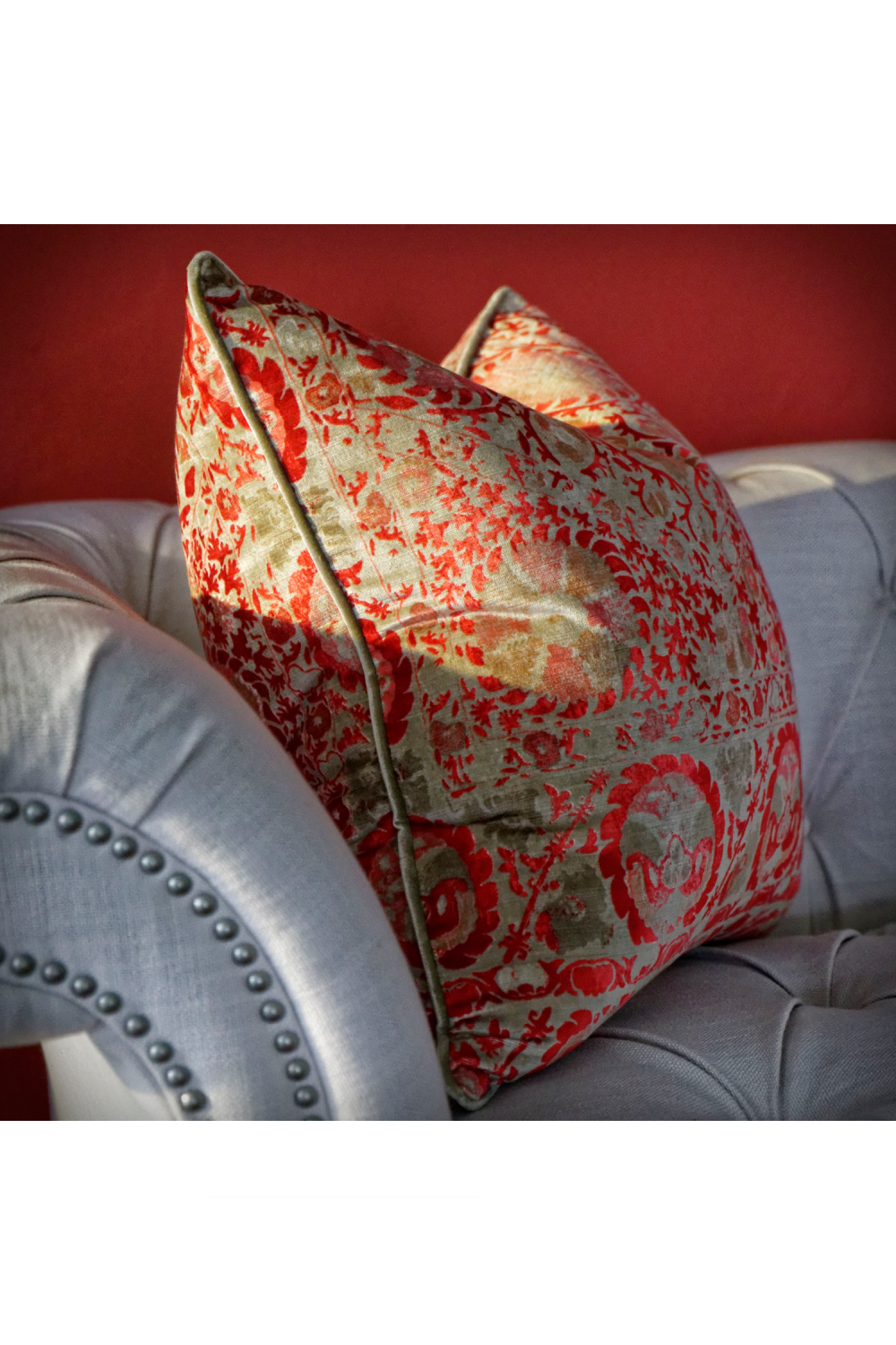 Velvet Vintage Suzani Cushion | Andrew Martin Iznik | OROA