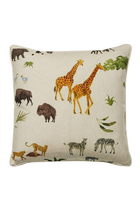 Hand Painted Animals Cushion | Andrew Martin Noah | OROA