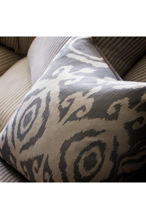 Ikat Cushion with Velvet Piping M | Andrew Martin Volcano | OROA