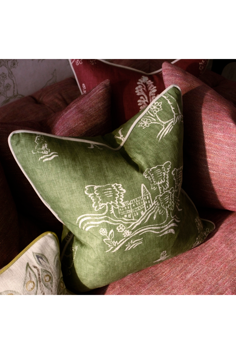 Tapestry Print Cushion | Andrew Martin Friendly Folk | OROA