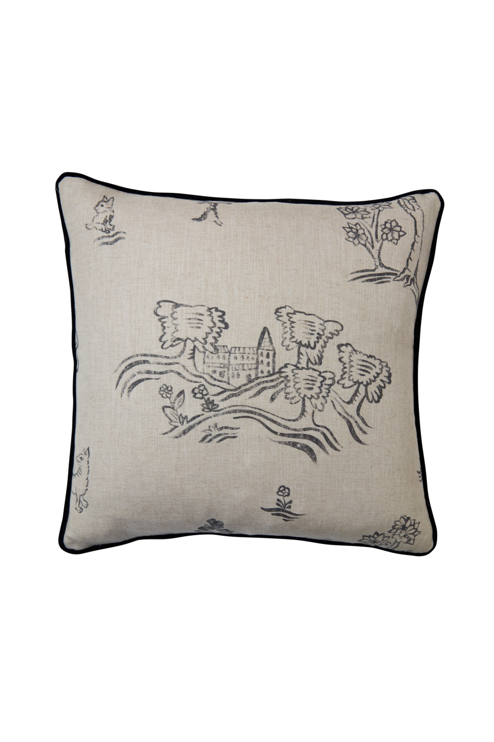 Tapestry Print Cushion | Andrew Martin Friendly Folk | OROA