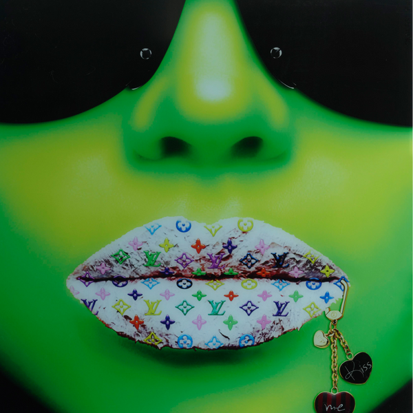 Luxury Brand Lips Artwork - Andrew Martin Louis Vuitton Green