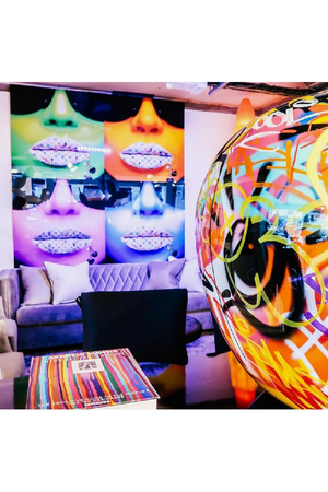 Luxury Brand Lips Artwork | Andrew Martin Louis Vuitton Orange | OROA