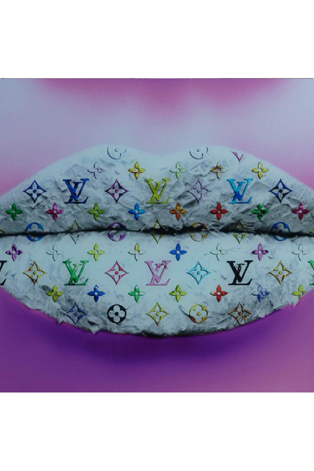 Luxury Brand Lips Artwork | Andrew Martin Louis Vuitton Purple | OROA