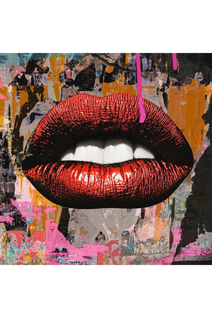 Red Pout Metal Artwork | Andrew Martin Lip | OROA