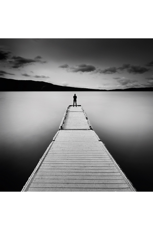 Monochromatic Lake Artwork | Andrew Martin Silence | OROA