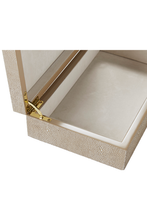Cream Shagreen Box | Andrew Martin Cora | OROA