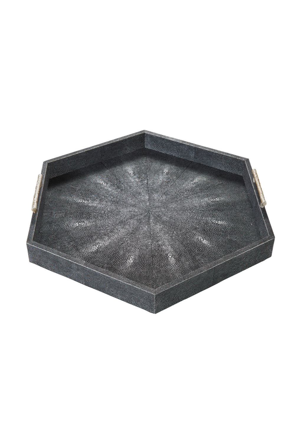 Gray Shagreen Hexagonal Tray | Andrew Martin Cosima | OROA