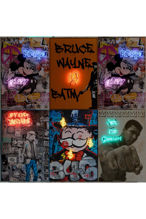 King of Boxing Neon Art Print | Andrew Martin Muhammad Ali | OROA