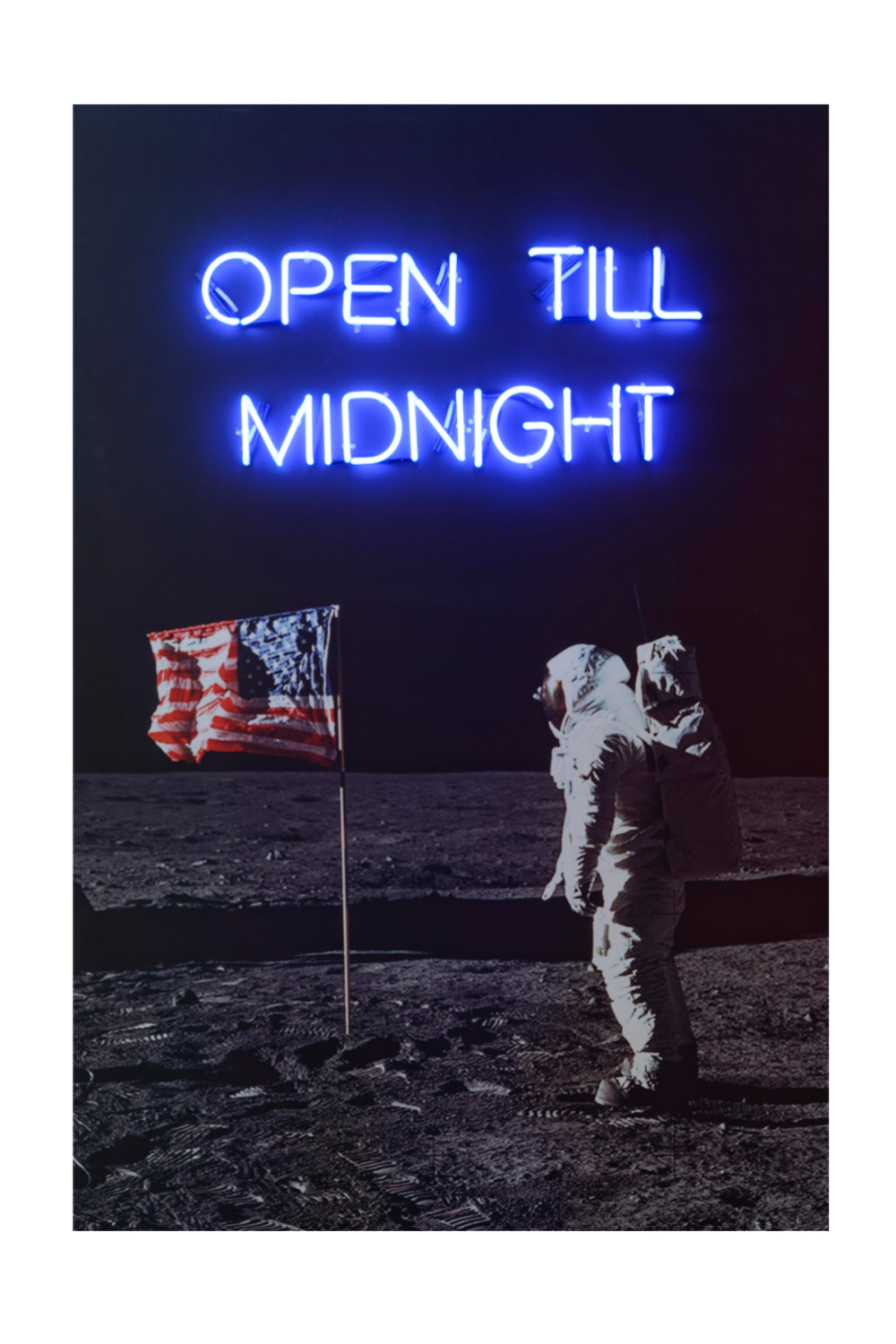 Space Man Neon Wall Art | Andrew Martin Moon Landing | OROA